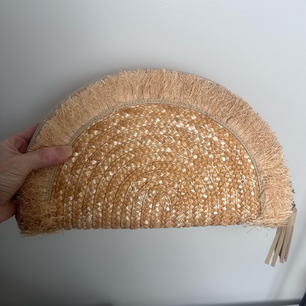 TUCKERNUCK Raffia Half Moon Clutch - Picture 3 of 8